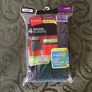 4 Pack Tagless Knit Boxers NWT 2XL